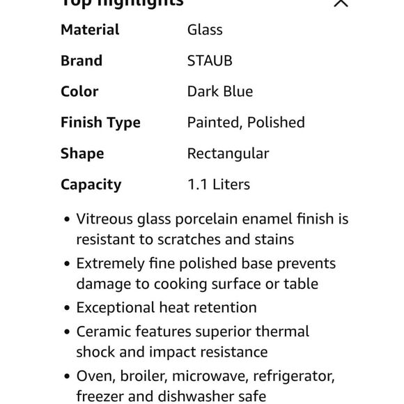 Staub Ceramic Rectangular Baking Dish - Picture 6 of 9